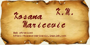Kosana Marićević vizit kartica